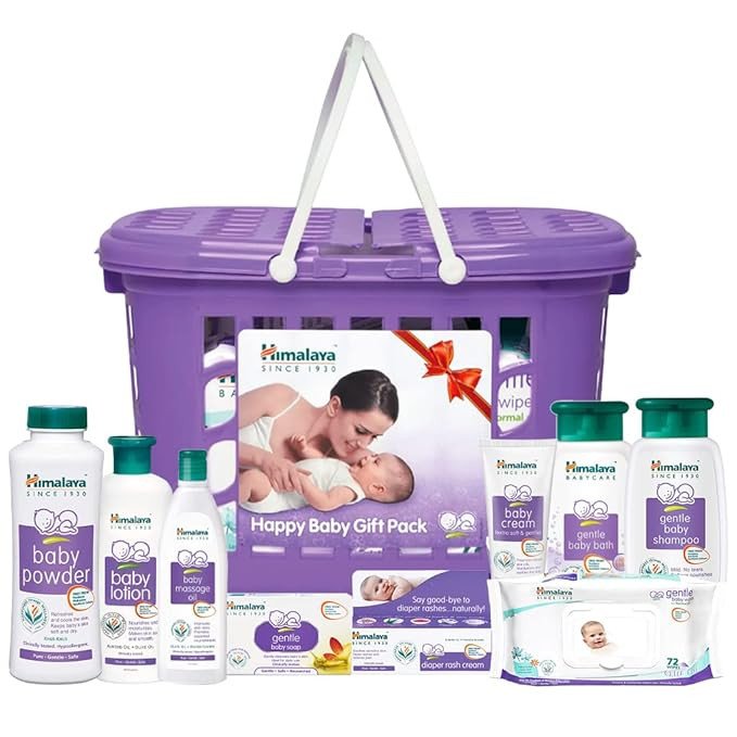 Himalaya Baby Basket Gift Pack (Violet)- Pack of Combo, Blue, 9 Count (Pack of 1)